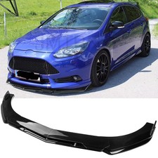 For Ford Focus MK3.5 MK3 MK2 Gloss Black Front Bumper Lip Splitter Spoiler Chin