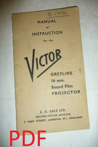 Instructions manual for cine - instructions,