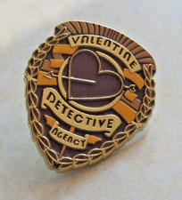 metal valentine detective  Badge Americana Fancy Dress Party 