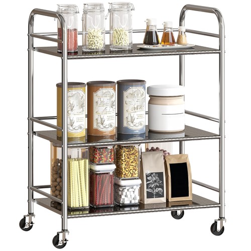 Homcom tier kitchen trolley - homcom,