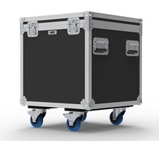 Heavy Duty Cable Road Trunk Flight Case with Castors - 60cm Cube