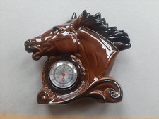 Vintage Ceramic  Kitch Barometer Horse Design 