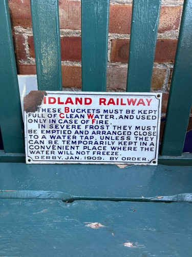 Midland railway enamel fire - midland,
