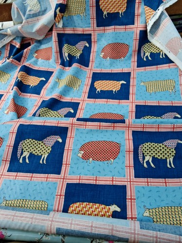 Vintage fabric fat animals - vintage, animals'