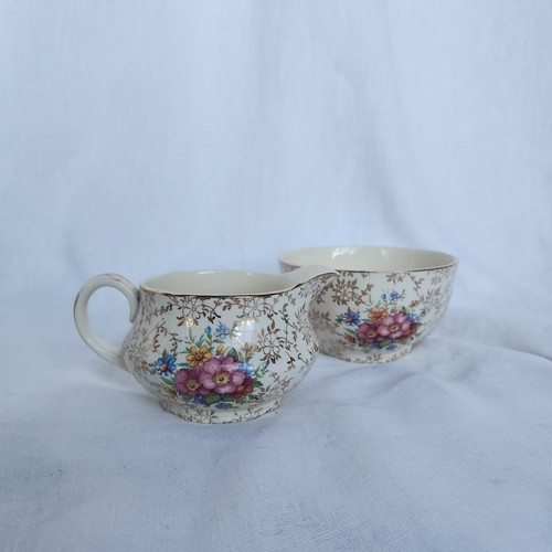 Vintage 1950s milk - jug, bowl