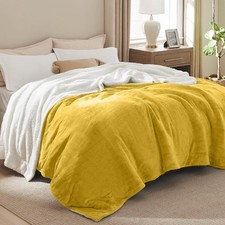 480 GSM Heavy Sherpa Fleece Blanket Soft Warm Bed Sofa Throw Weighted Blanket UK