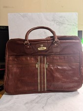 Montego Bag Overnight Brown  Leather Travel Luggage Men Vintage Weekend Genuine