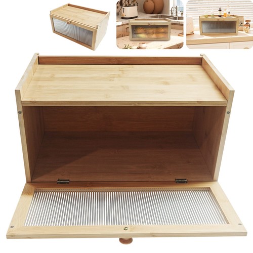 Bamboo wooden bread bin lift - bread,