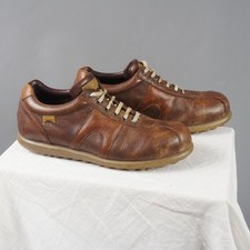 CAMPER - 42 / UK 8 - Men's Brown Leather Bowling Shoes Pelotas Sneaker Gum VTG
