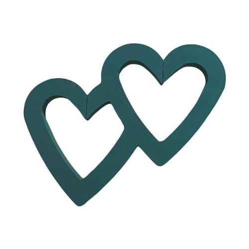 Double open heart floral - open,