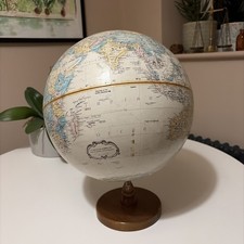 Vintage Replogle Globemaster 12 Inch Globe LeRoy M. Tolman Raised  relief 