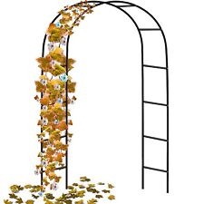 2.4m Metal Garden Arch Heavy Duty Trellis Tubular Rose Climbing Plants Archway