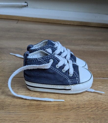 Baby boys blue converse boots - baby,