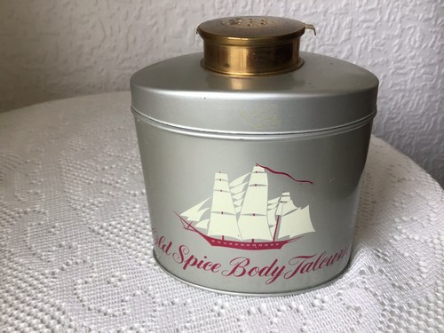 Old spice talcum powder tin - old,