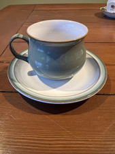 REGENCY GREEN by Denby Tea Cup & Saucer NEW NEVER USED made in England