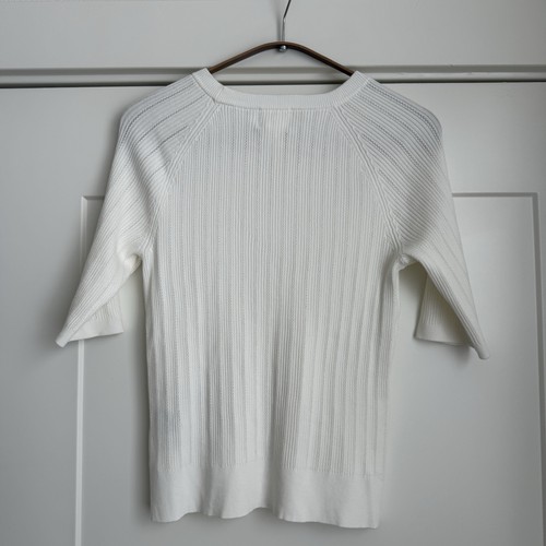Rib knit shirt - h&m, cream