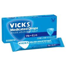 Vicks Medicated Drops Candy Blue Mint for throat 20 drops from Japan Taisho