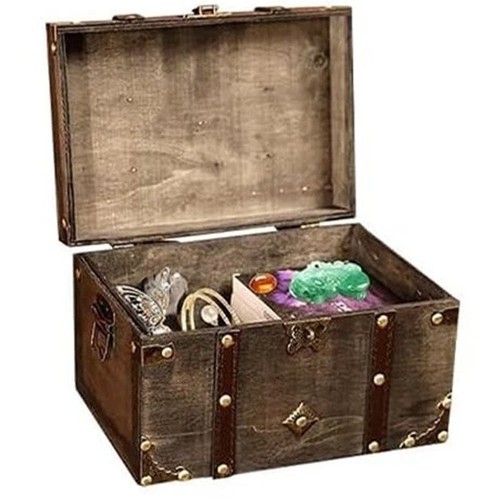 Small wooden treasure chest - wooden,
