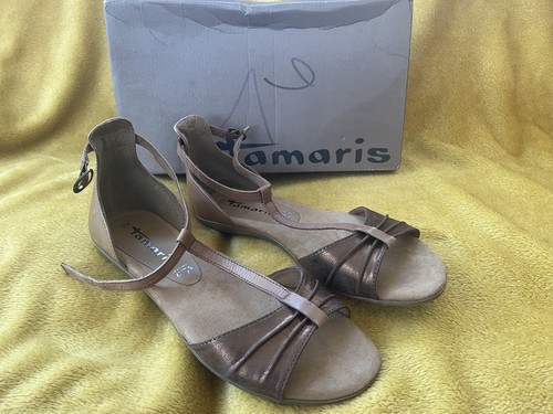 Tamaris brown sandals size - tamaris,