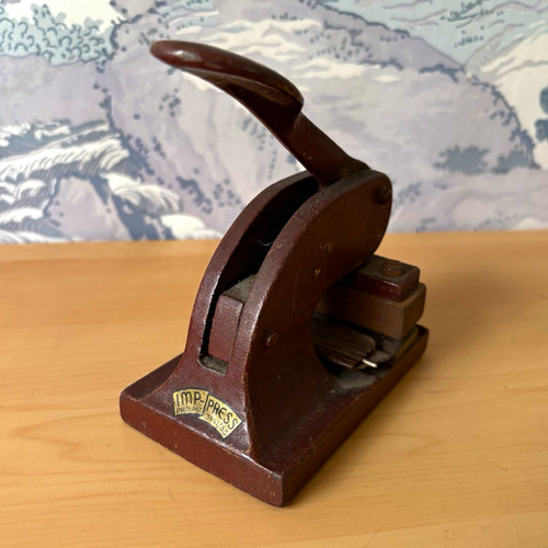 Vintage imp press - imp-press, embossing
