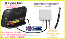 20M - TalkTalk Fibre Broadband  GREEN RED RJ45 Cat6 FTP Shielded cable - Black