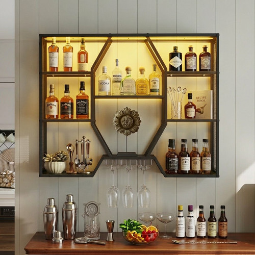 Wall mounted bar shelves - bar,
