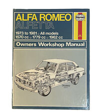 Alfa Romeo Alfetta Owners Workshop Manual 1973 to 1981 all models hardback