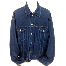 Long Haul Trucker Mens Denim Jacket Size 4XL Cotton Blend Dark Blue USA-Made