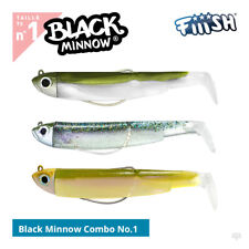 Fiiish Black Minnow No.1 Lures Combo Pack - Bass Wrasse Perch Salmon Sea Trout