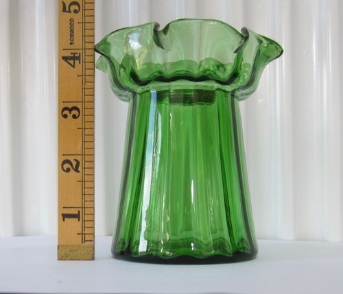 Antique green glass hyacinth - ,