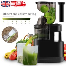 Electric Juicer Machine Juice Fruit Squeezer Slow Masticating Brush Pulp Cup UK