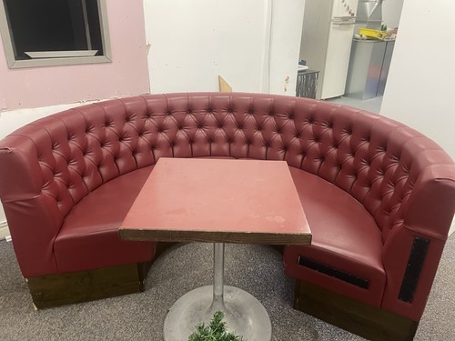 Red faux leather - red,