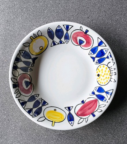 Scandinavian hand painted dish - scandinavian,