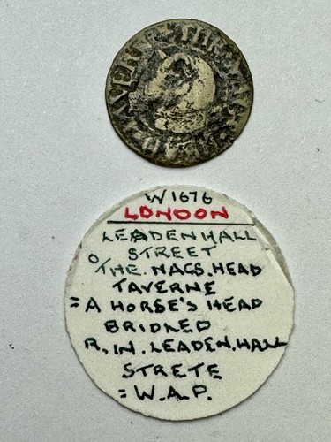 17th century token naggs head - token:,