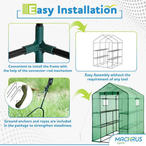 Green machrus ogrow 2 tiers - green,