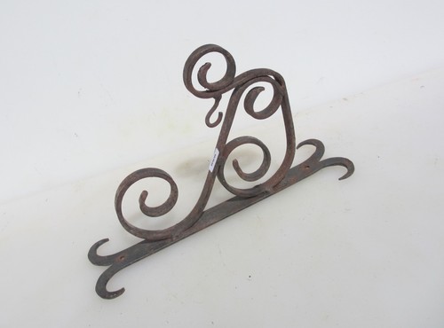Victorian iron hanger bracket - iron,