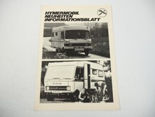 Hymer Mercedes Opel Bedford Blitz Eriba Motorhome Brochure 1970s
