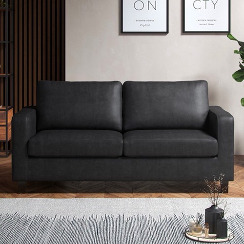 Wilko monroe black - pu, seater