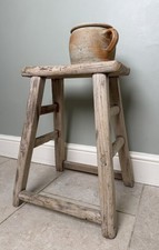 OLD RUSTIC VINTAGE ELM WOODEN