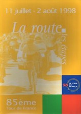 1998 TOUR DE FRANCE CYCLING ROADBOOK MARCO PANTANI ULLRICH  BOARDMAN CIPOLLINI
