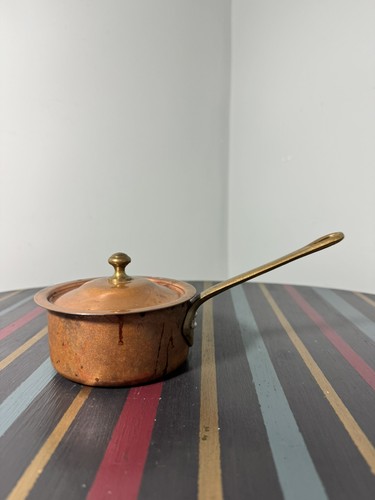 Vintage copper cooking pot - copper,