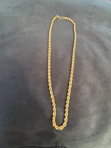 9ct hallmarked rope - rope, necklace