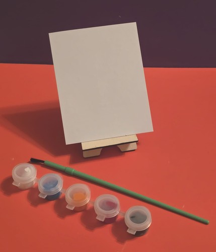 Wooden mini easel 10 cm - -,