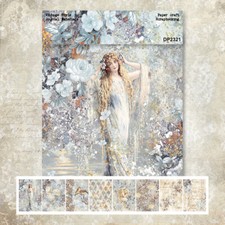 8Pcs A5 Vintage Fairy Flower Paper Craft Scrapbooking Album Journal Cardstock