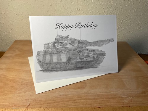 Chieftain tank birthday card - birthday,