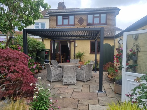 Aluminium pergola 3 6m - aluminium,