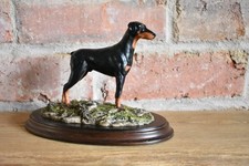 Country Artist Doberman Ornament Figure Standing Gift Shelf Display Dog (L)