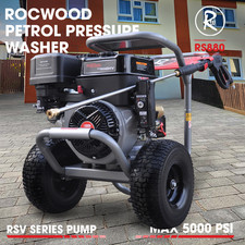 Petrol Pressure Washer RocwooD Max 5000PSI ELECTRIC START 420cc Plus Free Oil