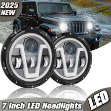 Pair 7" inch LED Headlight DRL
