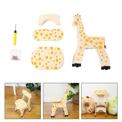 Wooden giraffe chair kids - giraffe,